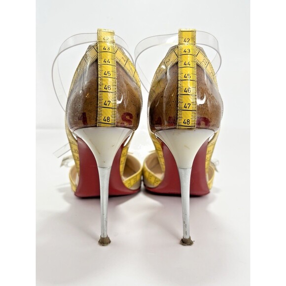 Christian Louboutin Multicolor Tape Measure Trimmed PVC Metri Pumps Sz EU 34.5 - Picture 7 of 16
